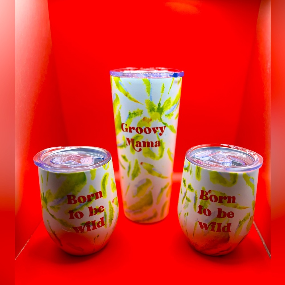 Groovy Momma Tumbler and Born to be Wild Wine Tumbler